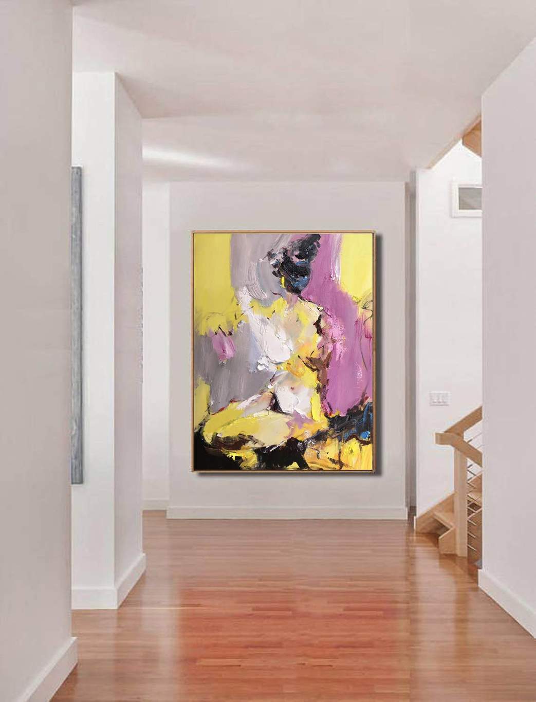 yellow contemporary wall art